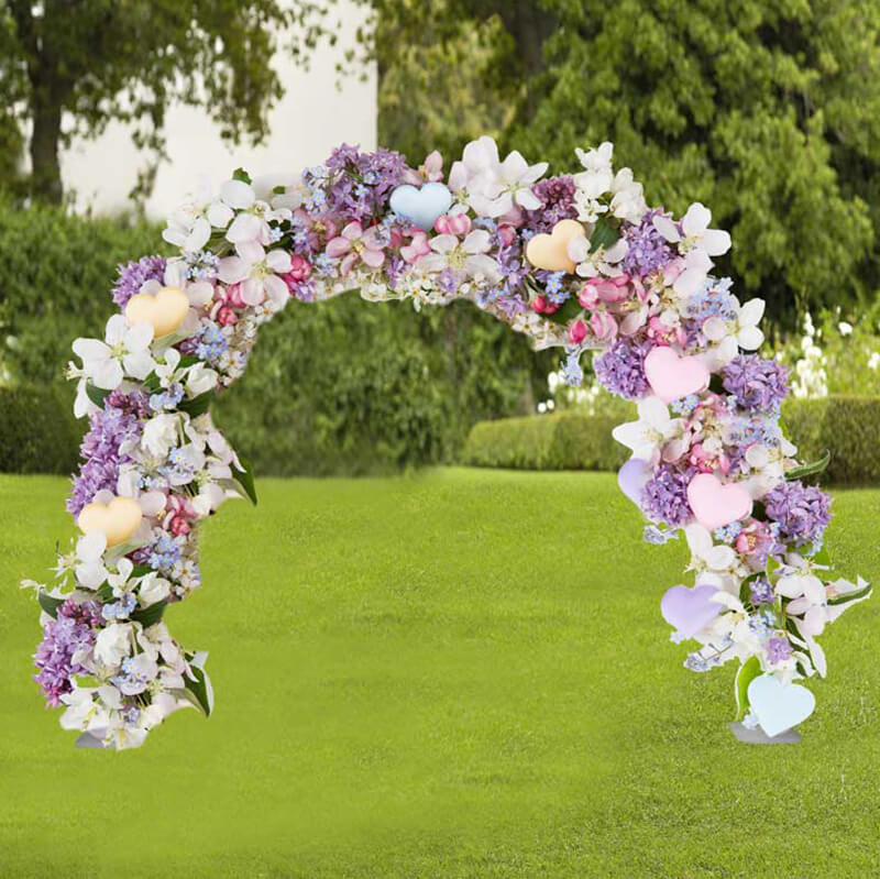 10x8 Ft Aluminum Balloon Arch Frame Wedding Arch Stand-ubackdrop