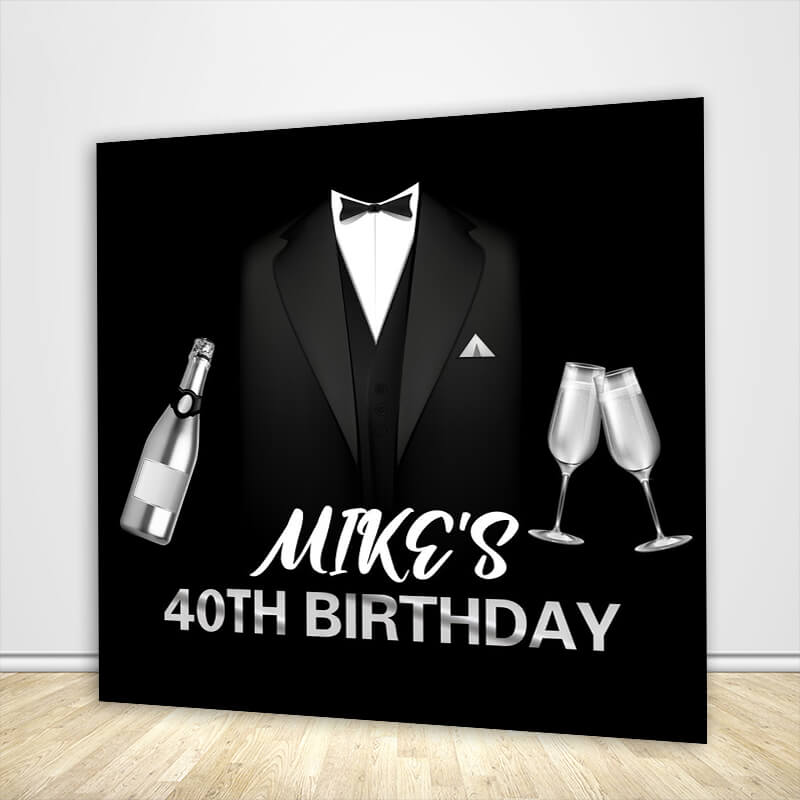 40th Birthday Backdrop for Men-ubackdrop