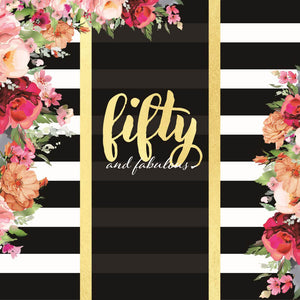 50 and Fabulous Birthday Backdrop-ubackdrop