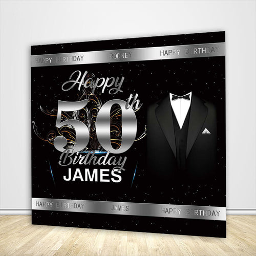 50th Birthday Backdrop for Him-ubackdrop