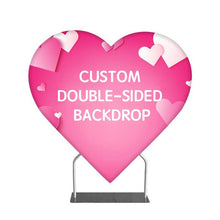 Load image into Gallery viewer, Party &amp; Hoop Balloon Heart Shape Loop Flower Arch Photo Booth Backdrop Stand Heart Backdrop-ubackdrop