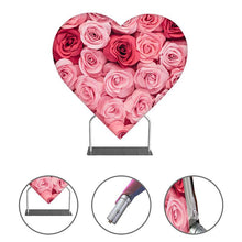 Load image into Gallery viewer, Party &amp; Hoop Balloon Heart Shape Loop Flower Arch Photo Booth Backdrop Stand Heart Backdrop-ubackdrop
