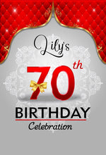Load image into Gallery viewer, 70th Birthday Party Backdrop-ubackdrop
