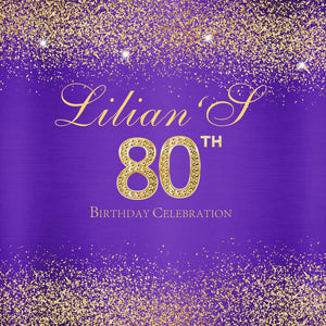 80th Birthday Backdrop-ubackdrop