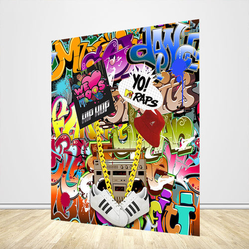 90s Hip Hop Graffiti Wall Theme Party Photography Backdrops No Wrinkles Photo Backgrounds-ubackdrop
