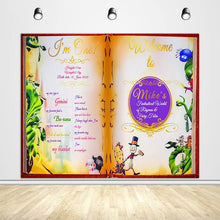 Load image into Gallery viewer, Storybook First Birthday Party Backdrop - Designed, Printed &amp; Shipped-ubackdrop