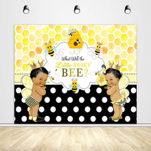 Load image into Gallery viewer, What Will It Bee Gender Reveal Backdrop - Designed, Printed &amp; Shipped-ubackdrop