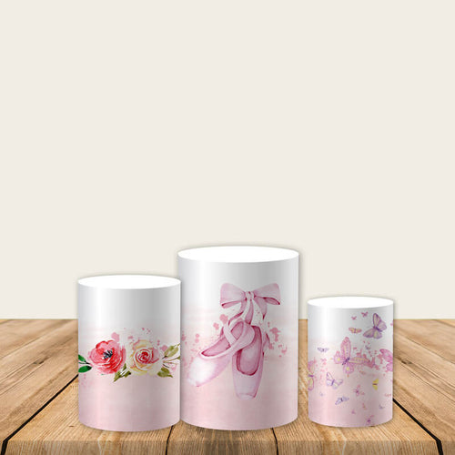 Ballerina Party Printed Fabric Pedestal Cover-ubackdrop
