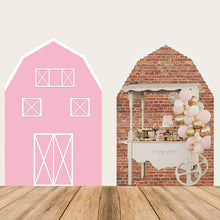Load image into Gallery viewer, Barn Backdrop Stand | Farm Themed Birthday Party Decoration Prop-ubackdrop