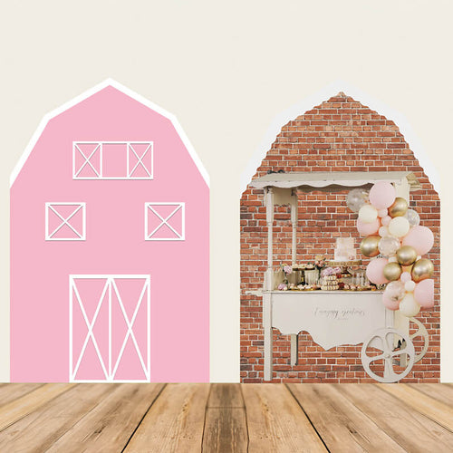 Barn Backdrop Stand | Farm Themed Birthday Party Decoration Prop-ubackdrop