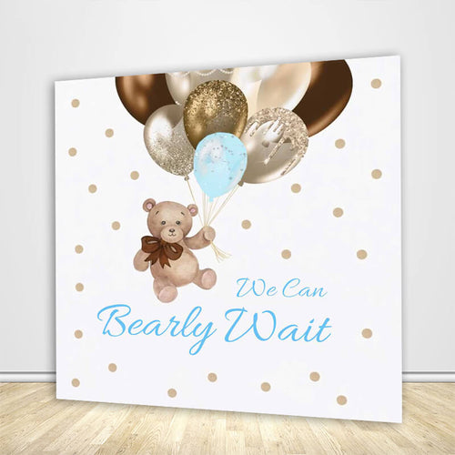 Bear Baby Shower Backdrop-ubackdrop