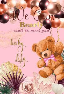 We Can Bearly Wait Baby Shower Backdrop – ubackdrop