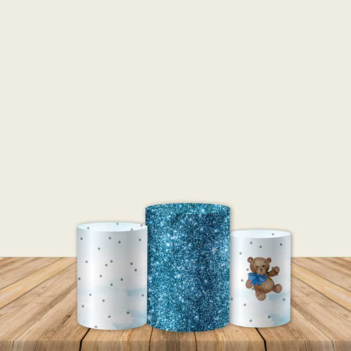 Bear Theme Fabric Pedestal Covers-ubackdrop