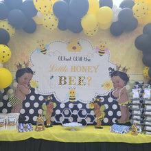 Load image into Gallery viewer, What Will It Bee Gender Reveal Backdrop - Designed, Printed &amp; Shipped-ubackdrop