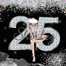 Load image into Gallery viewer, Black Diamonds Birthday Backdrop-ubackdrop