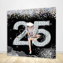 Load image into Gallery viewer, Black Diamonds Birthday Backdrop-ubackdrop