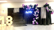 Load image into Gallery viewer, Black Shimmer Wall Panels – Easy Setup Wedding/Event/Theme Party Decorations-ubackdrop