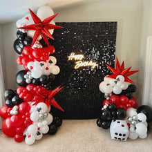 Load image into Gallery viewer, Black Shimmer Wall Panels – Easy Setup Wedding/Event/Theme Party Decorations-ubackdrop