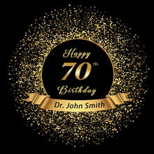 Load image into Gallery viewer, Black and Gold Glitter Birthday Backdrop-ubackdrop