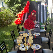 Load image into Gallery viewer, Black and White Stripes Chiara Backdrop Arched Wall Covers ONLY-ubackdrop