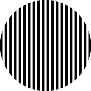 Black and White Stripes Round Backdrop-ubackdrop