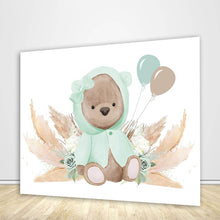 Load image into Gallery viewer, Boho Bear Themed Baby Shower Backdrop-ubackdrop