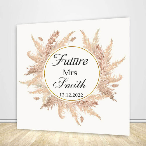Boho Themed Backdrop Pampas Grass-ubackdrop