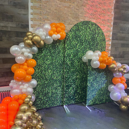 Boxwood Hedge Birthday Party Decoration Chiara Backdrop Arched Wall Covers ONLY-ubackdrop
