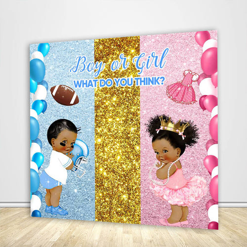 Boy or Girl Gender Reveal Backdrop-ubackdrop