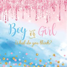 Load image into Gallery viewer, Boy or Girl Gender Reveal Backdrop-ubackdrop