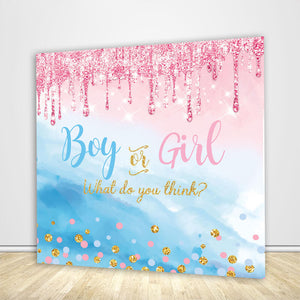 Boy or Girl Gender Reveal Backdrop-ubackdrop