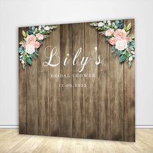 Load image into Gallery viewer, Bridal Shower Backdrop Wood-ubackdrop