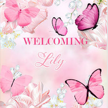 Load image into Gallery viewer, Butterfly Baby Shower Backdrop-ubackdrop
