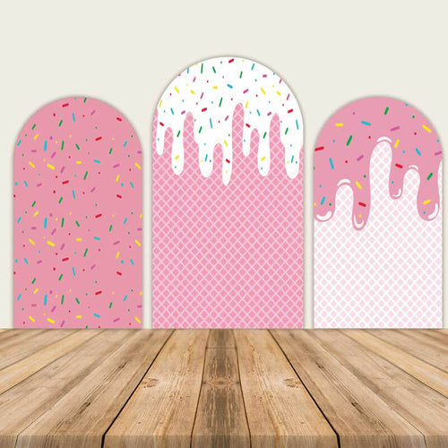 Candy Theme Birthday Party Decoration Chiara Backdrop Arched Wall Covers ONLY-ubackdrop