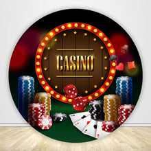 Load image into Gallery viewer, Casino Birthday Circle Backdrop Cover-ubackdrop