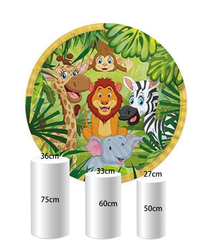 Custom Round Backdrop Plus Pedestal Covers-ubackdrop