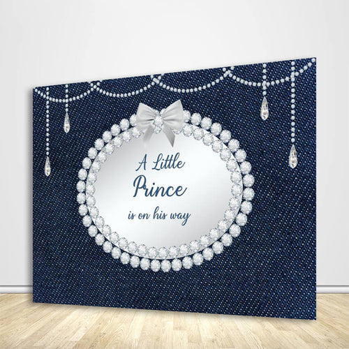 Denim & Diamonds Theme Party Backdrop-ubackdrop