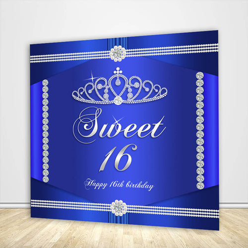 Diamonds and Pearls 16th Birthday Backdrop-ubackdrop
