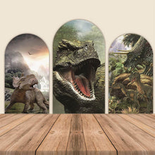 Load image into Gallery viewer, Dinosaur Birthday Chiara Arch Backdrop Cover-ubackdrop