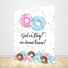 Load image into Gallery viewer, Donut Gender Reveal Backdrop - Designed, Printed &amp; Shipped-ubackdrop