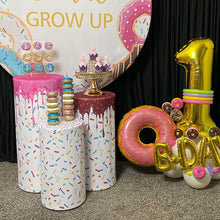 Load image into Gallery viewer, Donuts Pedestal Covers Plinth Cover Custom Printed Fabric Pedestal Cover-ubackdrop