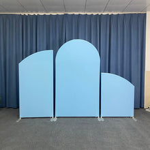 Load image into Gallery viewer, Sky Blue Theme Birthday Party Decoration Chiara Backdrop Arched Wall Covers ONLY-ubackdrop
