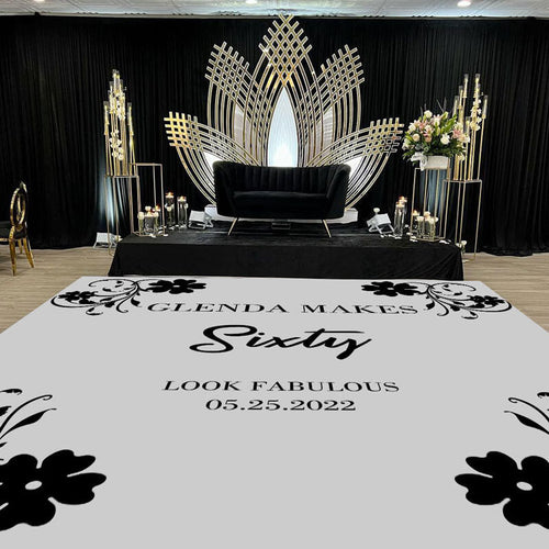 Fabulous 60th Birthday Floor Decal-ubackdrop