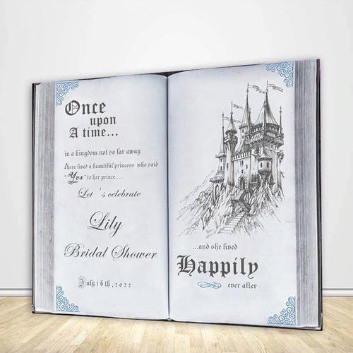 Fairytale Book Bridal Shower Engagement Backdrop-ubackdrop