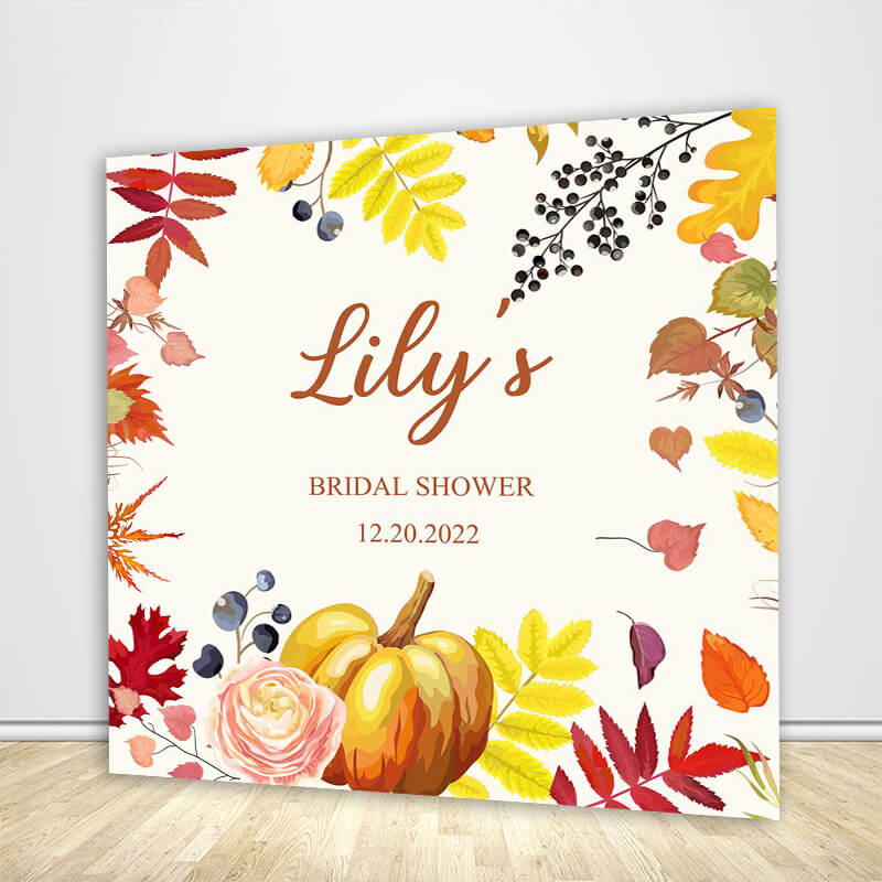 Fall Themed Bridal Shower Backdrop-ubackdrop