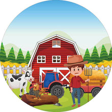 Load image into Gallery viewer, Farm Theme Party Round Backdrop Cover-ubackdrop