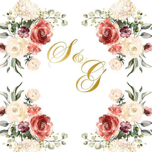 Floral Wedding Backdrop-ubackdrop