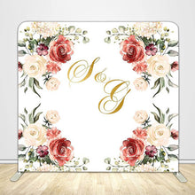 Load image into Gallery viewer, Floral Wedding Tension Fabric Backdrop Frame with Cover-ubackdrop