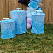 Load image into Gallery viewer, Frozen Ice Utility Pedestal Covers Plinth Cover Printed Fabric Pedestal Cover-ubackdrop