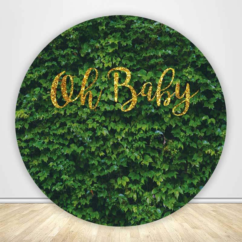 Gender Neutral Baby Shower Round Backdrop Cover | FREE SHIPPING ...